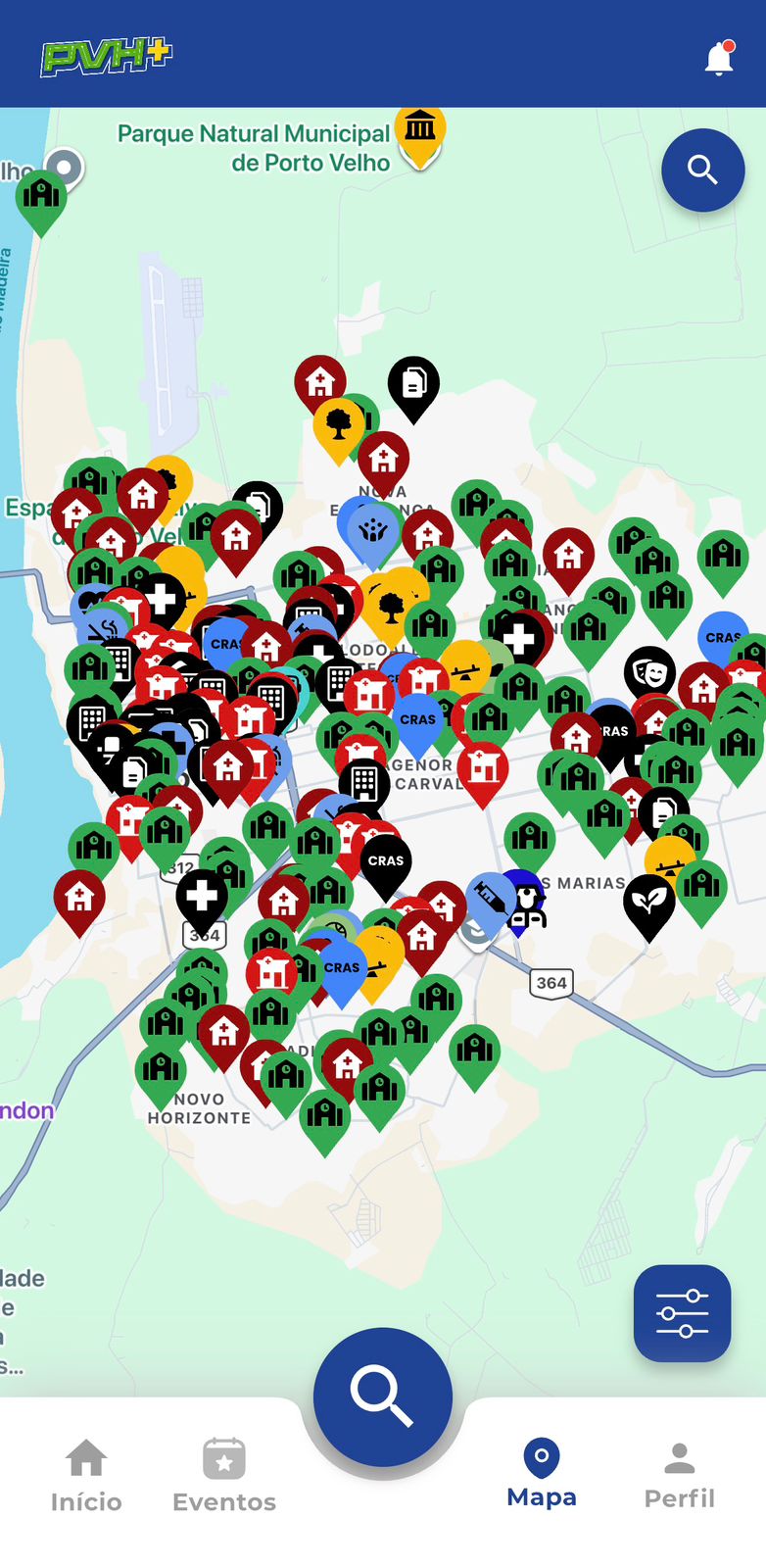 Mapa de Equipamentos Públicos