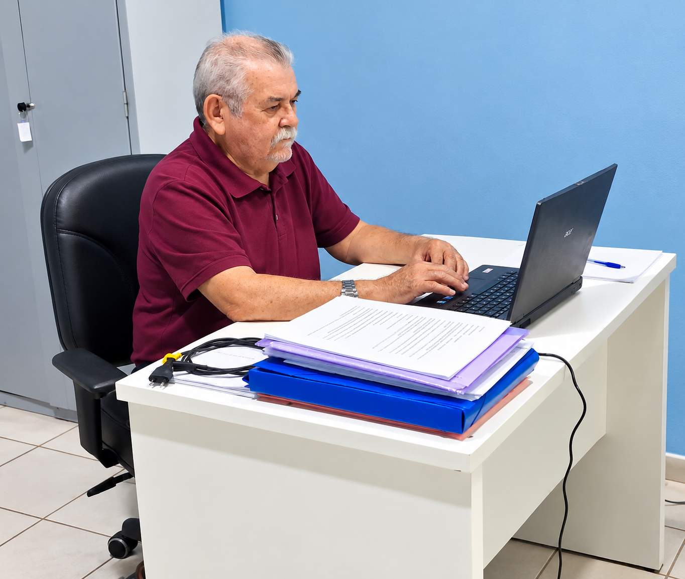 Com 35 anos de dedicação à educação pública, o professor iniciou sua trajetória em 1991 e continua em atividade