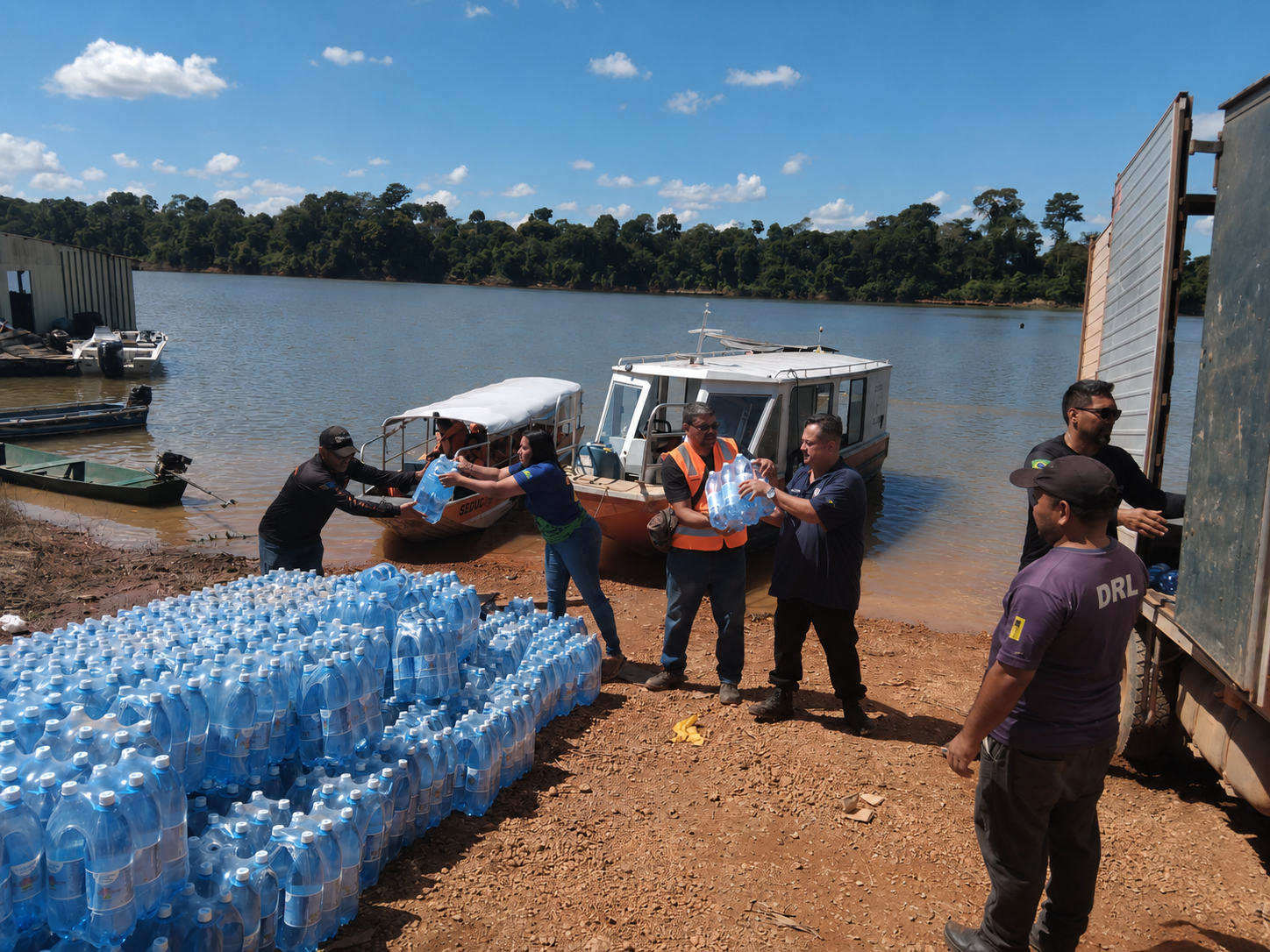 INSUMOS - Defesa Civil leva alimentos, água e assistência a comunidades do distrito de Nazaré 