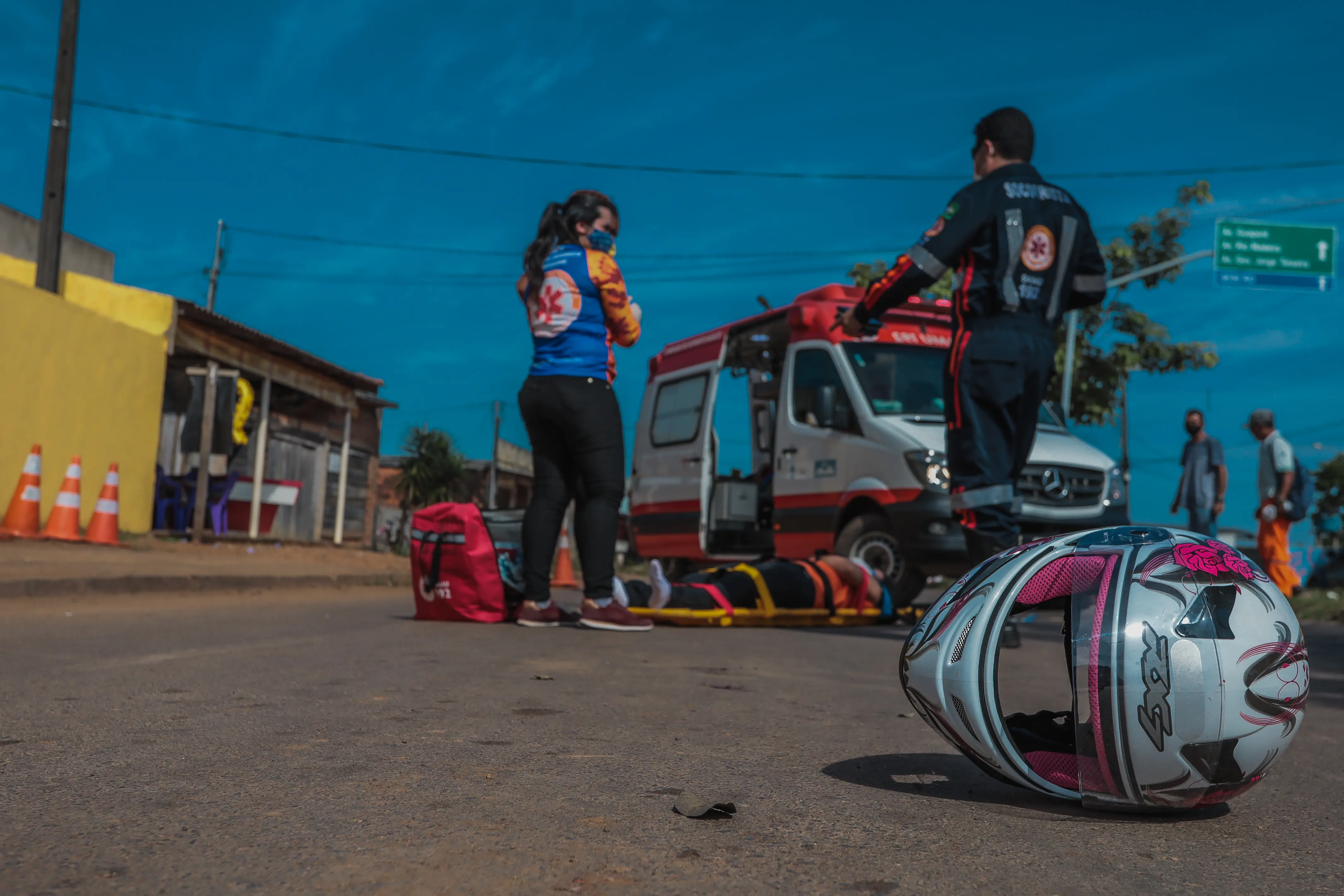 Motocicletas estão envolvidas em 82% dos acidentes de trânsito atendidos pelo Samu em Setembro