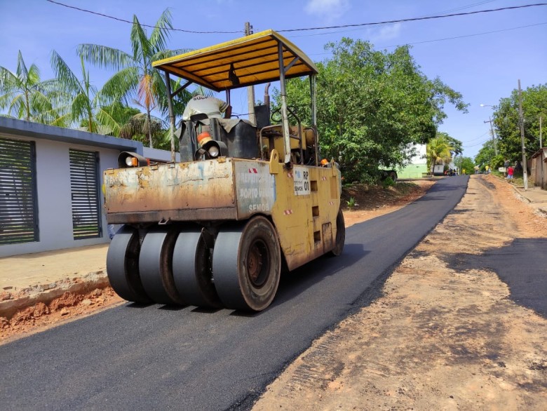 Trechos do bairro Vila da Eletronorte recebem pavimentação