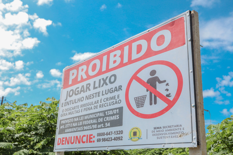 Município instala placas de prevenção no Canal Santa Bárbara