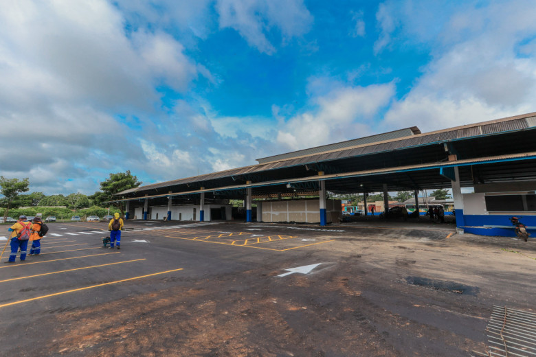 Terminal rodoviário temporário começou a funcionar neste domingo (23)