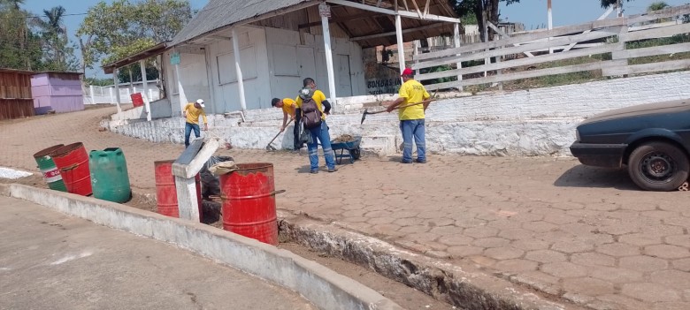 Equipe da Semusb fará a manutenção da limpeza durante todos os dias do evento em Fortaleza do Abunã