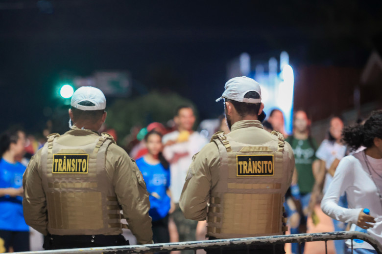 Agentes de Trânsito deram todo o suporte durante o trajeto e no local final da celebração