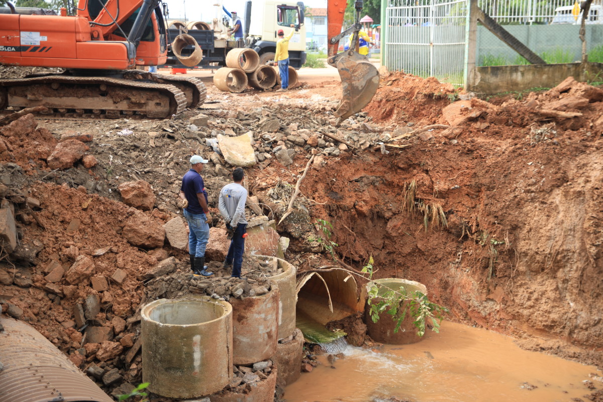Obra visa eduzir alagamentos e minimizar transtornos à população