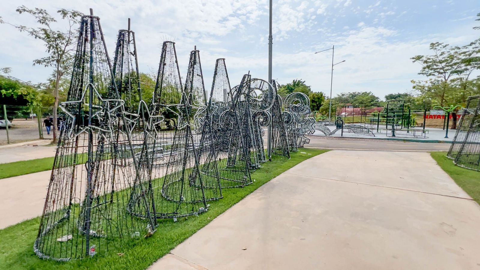 O Parque da Cidade está fechado para visitação em razão da montagem dos equipamentos e iluminação