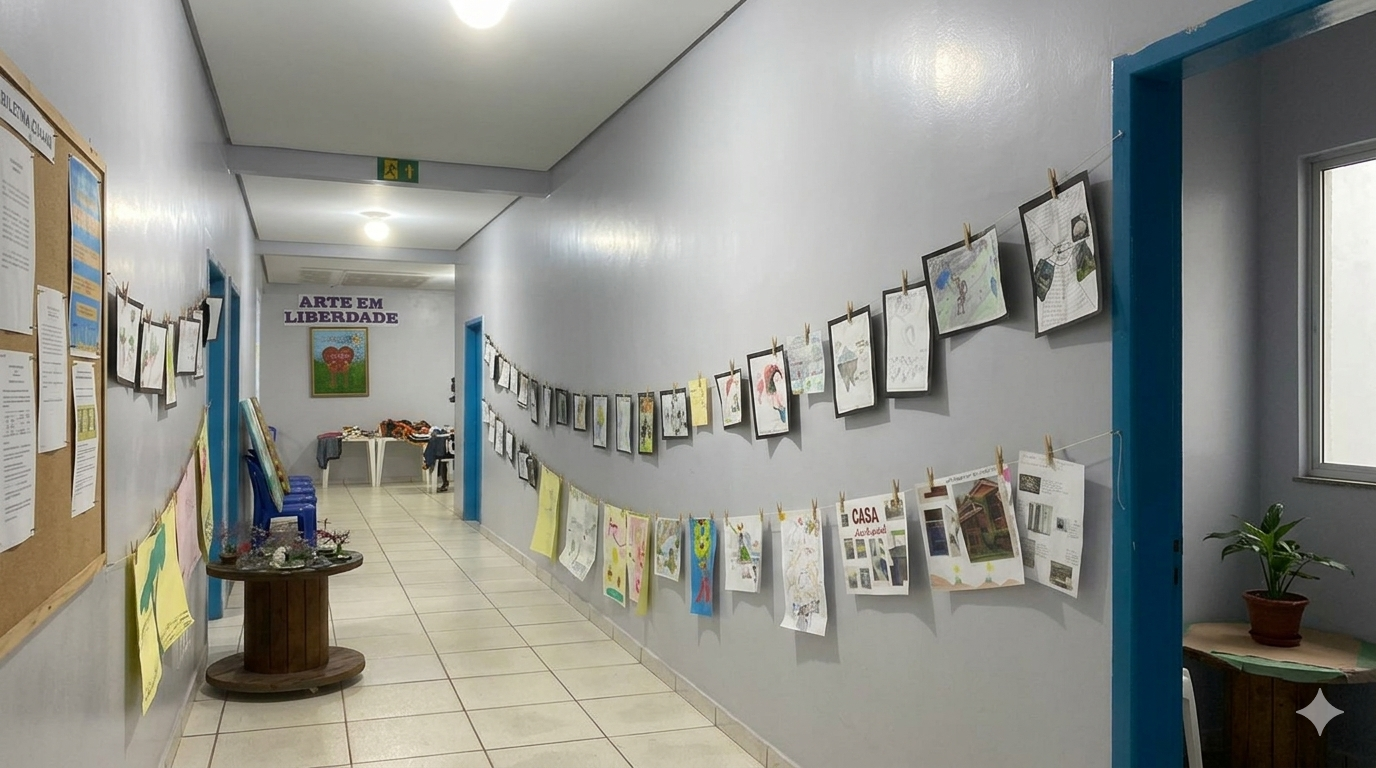 Programação contou com exposição artística produzida pelos usuários do serviço