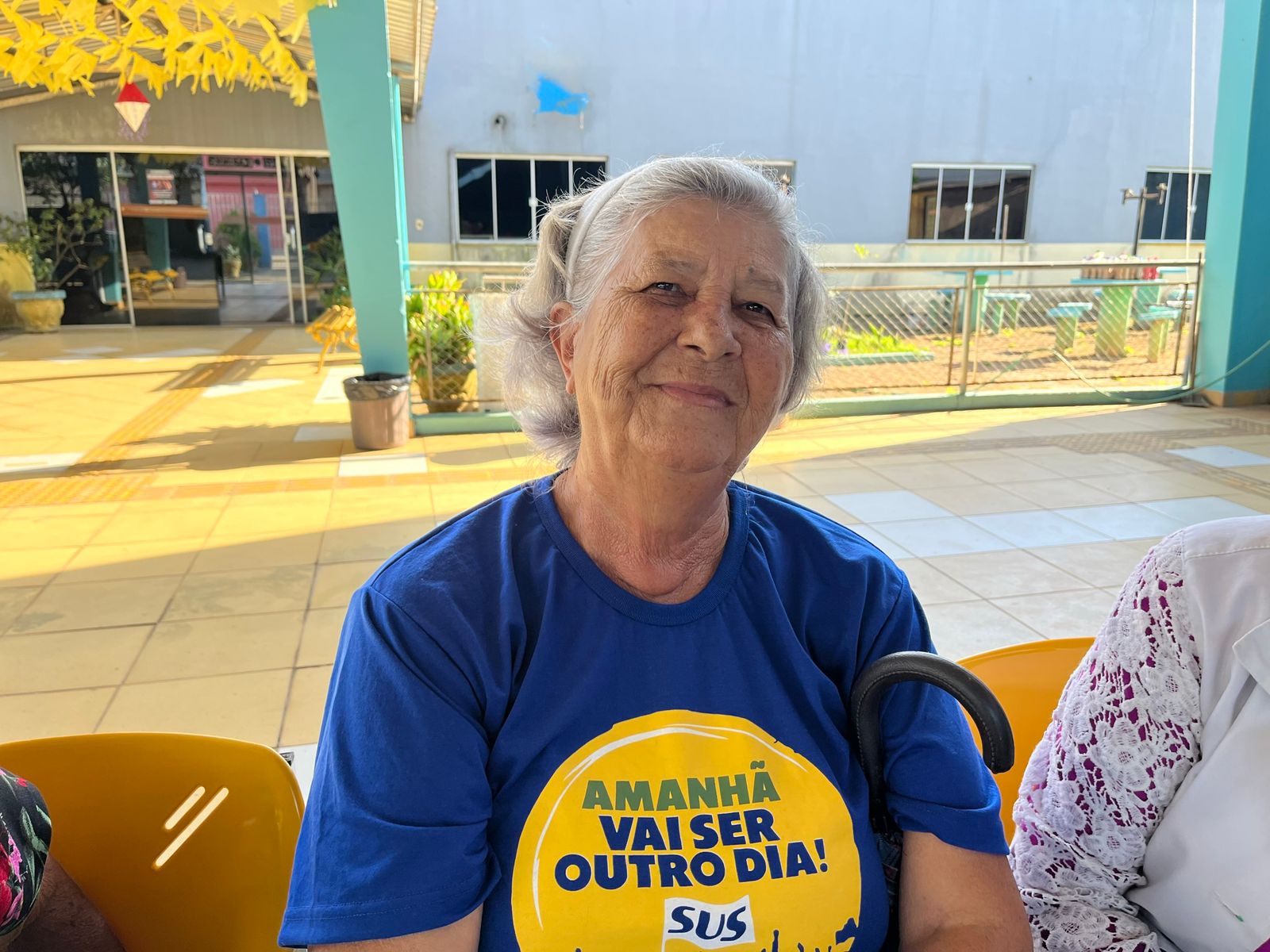 A aposentada Alzira Jurelo frequenta o CCI há mais de cinco anos