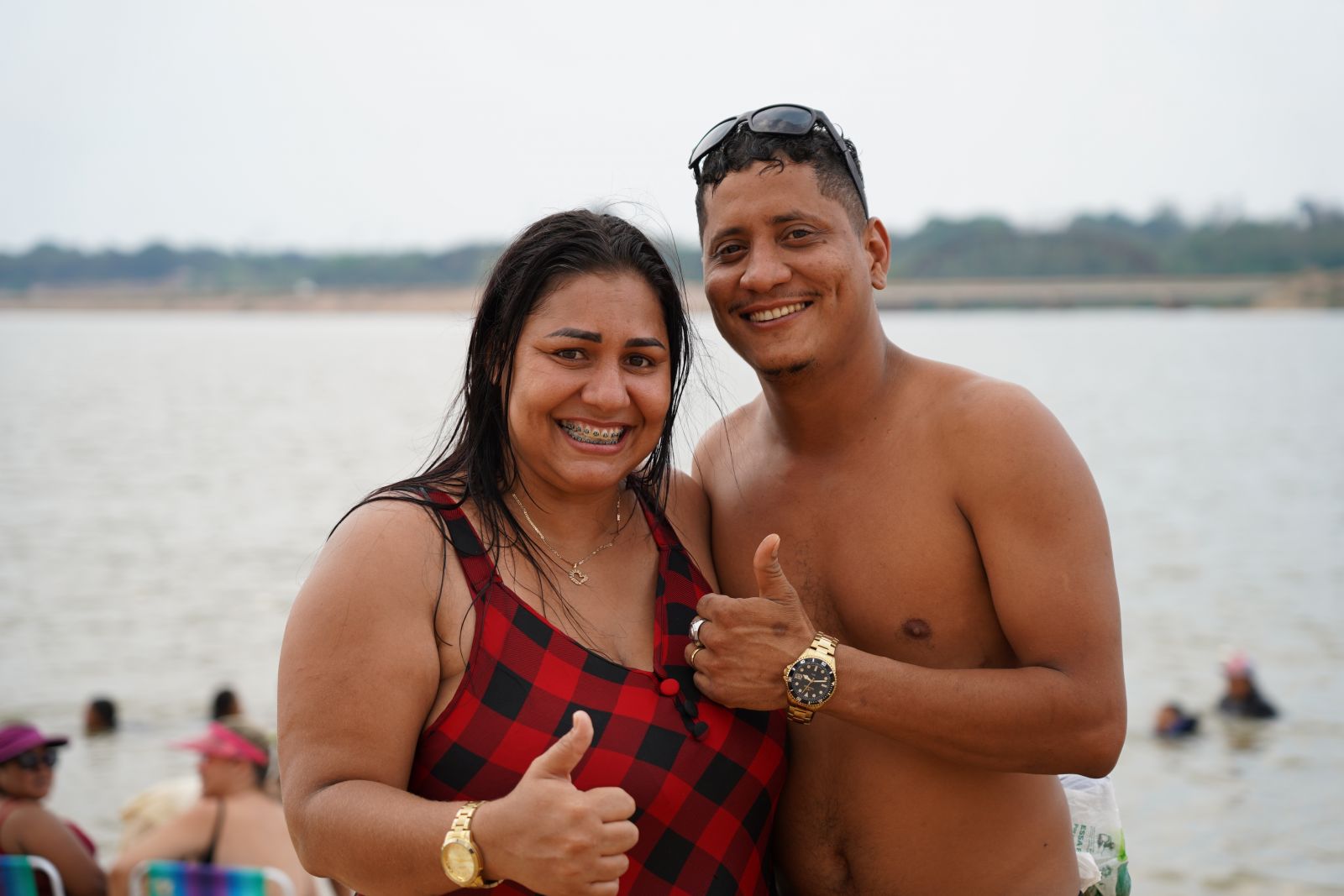 Casal Nathan e Jéssica participou do festival pela primeira vez e gostou da experiência