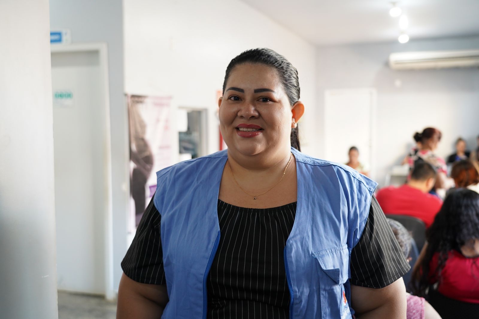 Enfermeira Eliza Ferraz, da Divisão de Imunização da Semusa, explicou a importância da ação