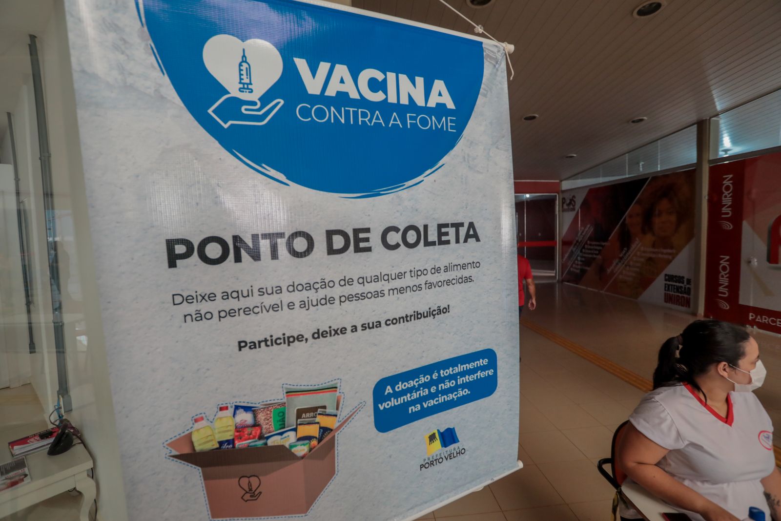 Ponto de coleta é identificado para facilitar a doação