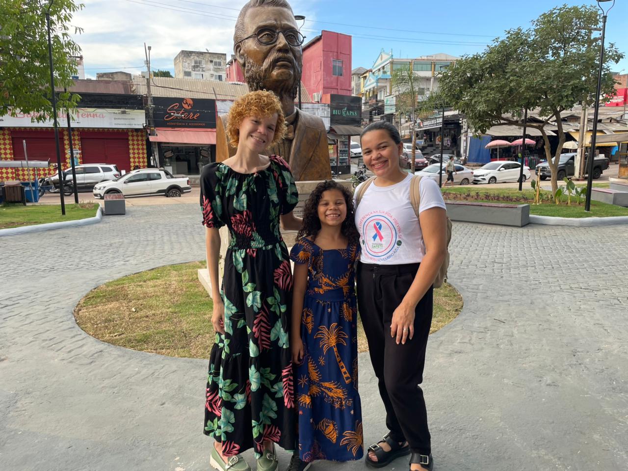 Família Valentin aproveitou o fim de tarde para conhecer a nova estrutura