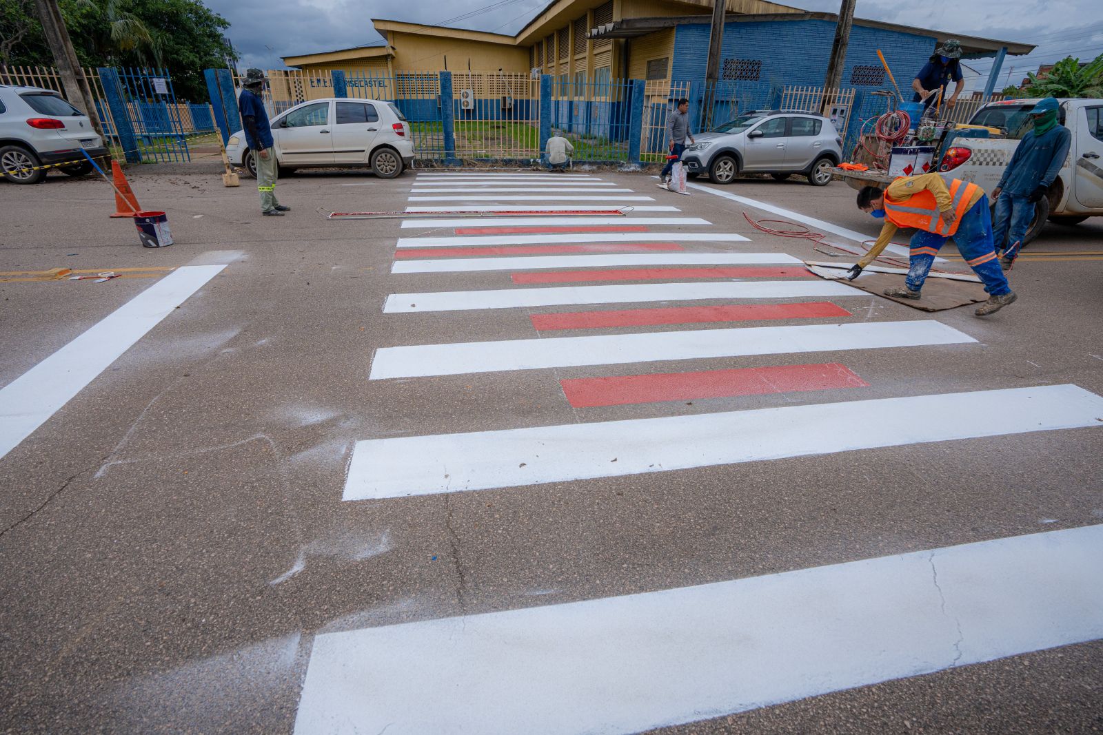 Iniciativa tem como diferencial a utilização de faixas de pedestres com pintura lúdica