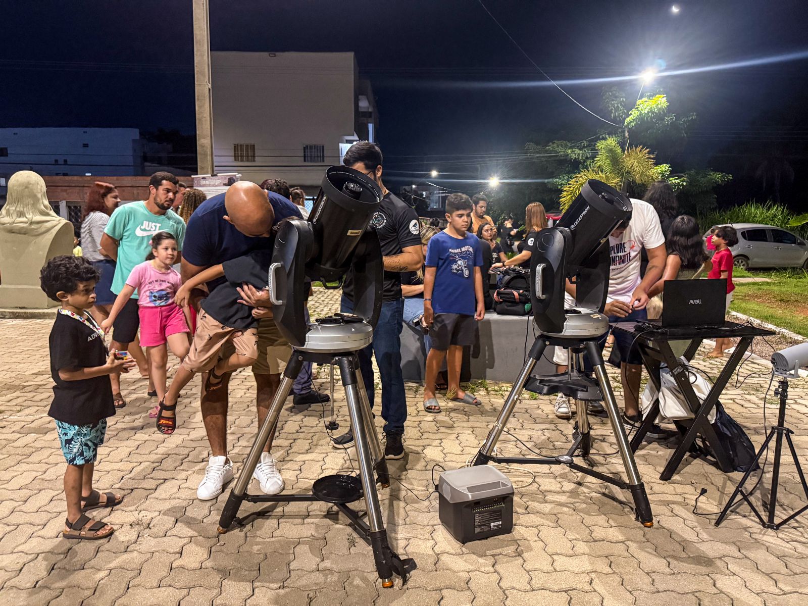 Guiomar Gonçalves levou familiares para acompanhar a atividade