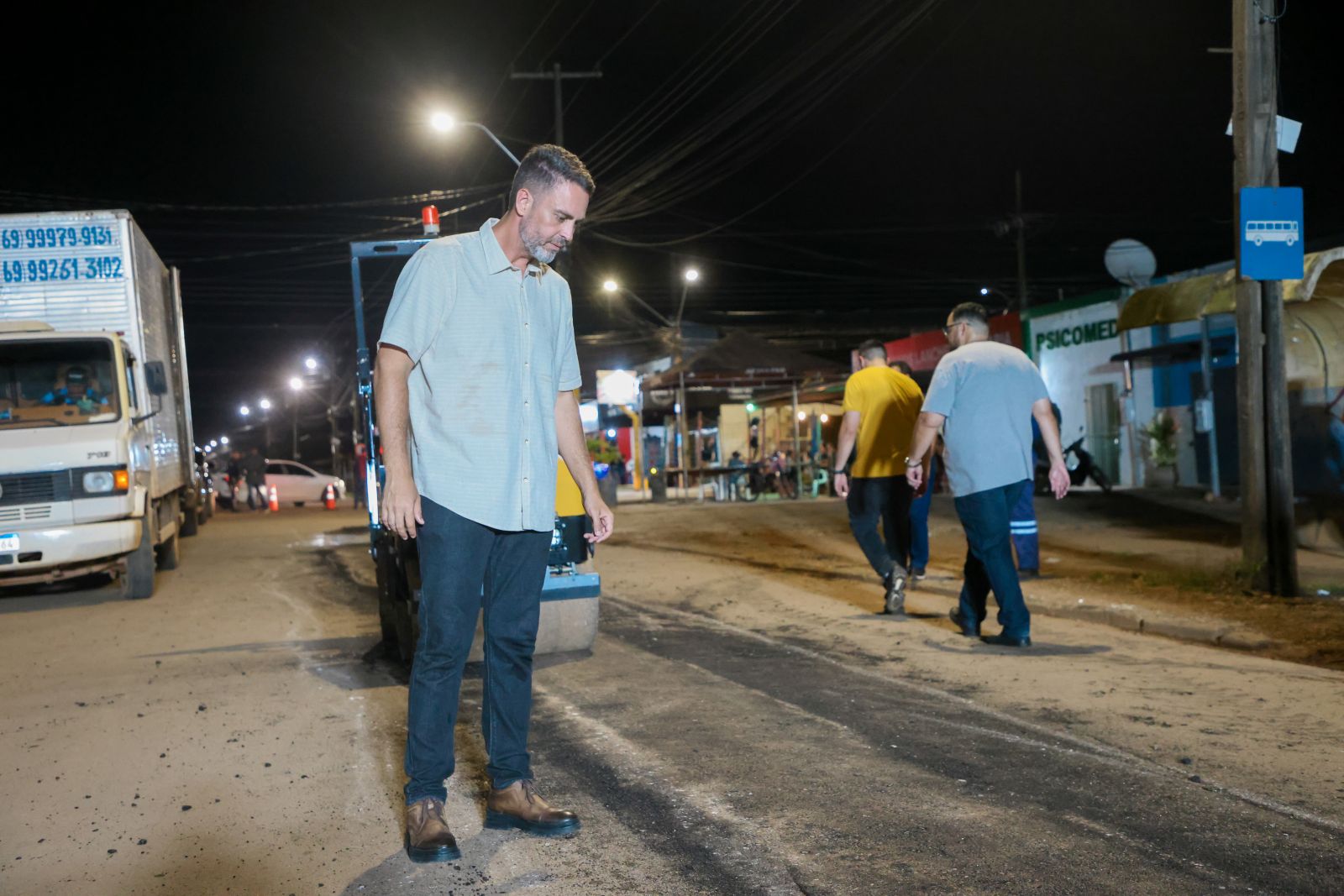 Prefeito acompanhou de perto os serviços de manutenção asfáltica