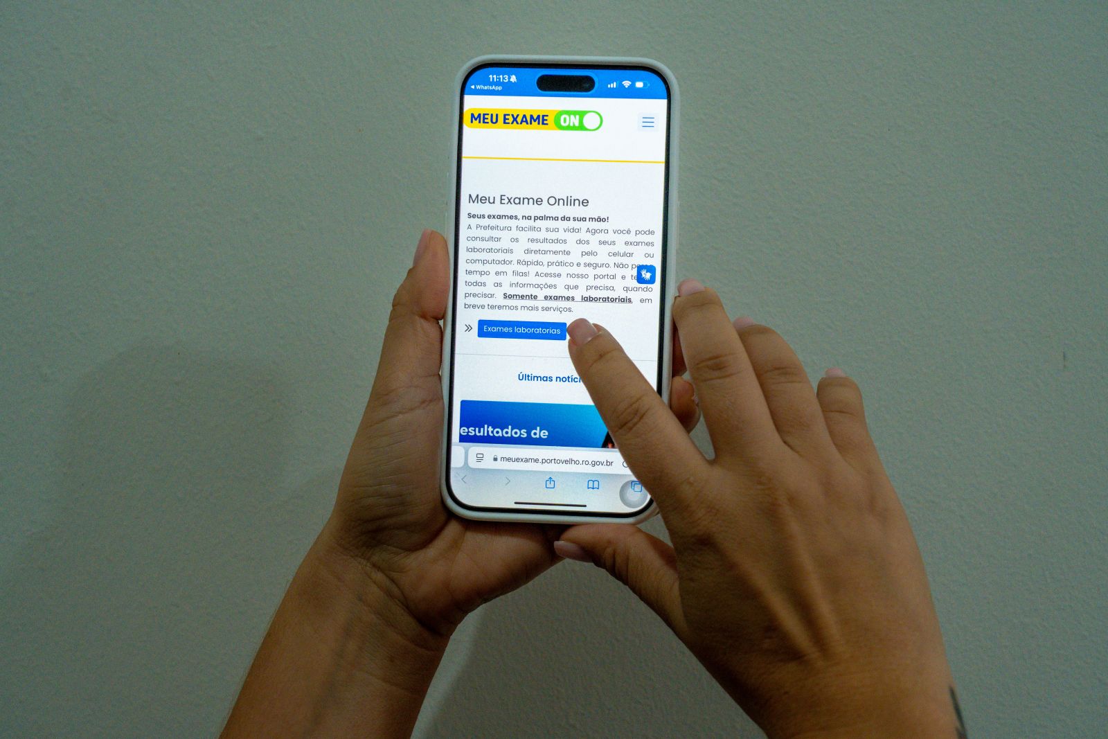 Portal para acesso digital a exames laboratoriais da rede municipal de saúde