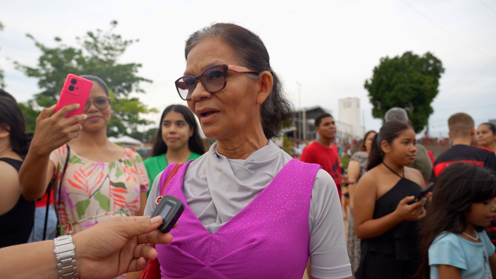 Professora Maria de Jesus fez questão de ver de perto o retorno nesse momento especial