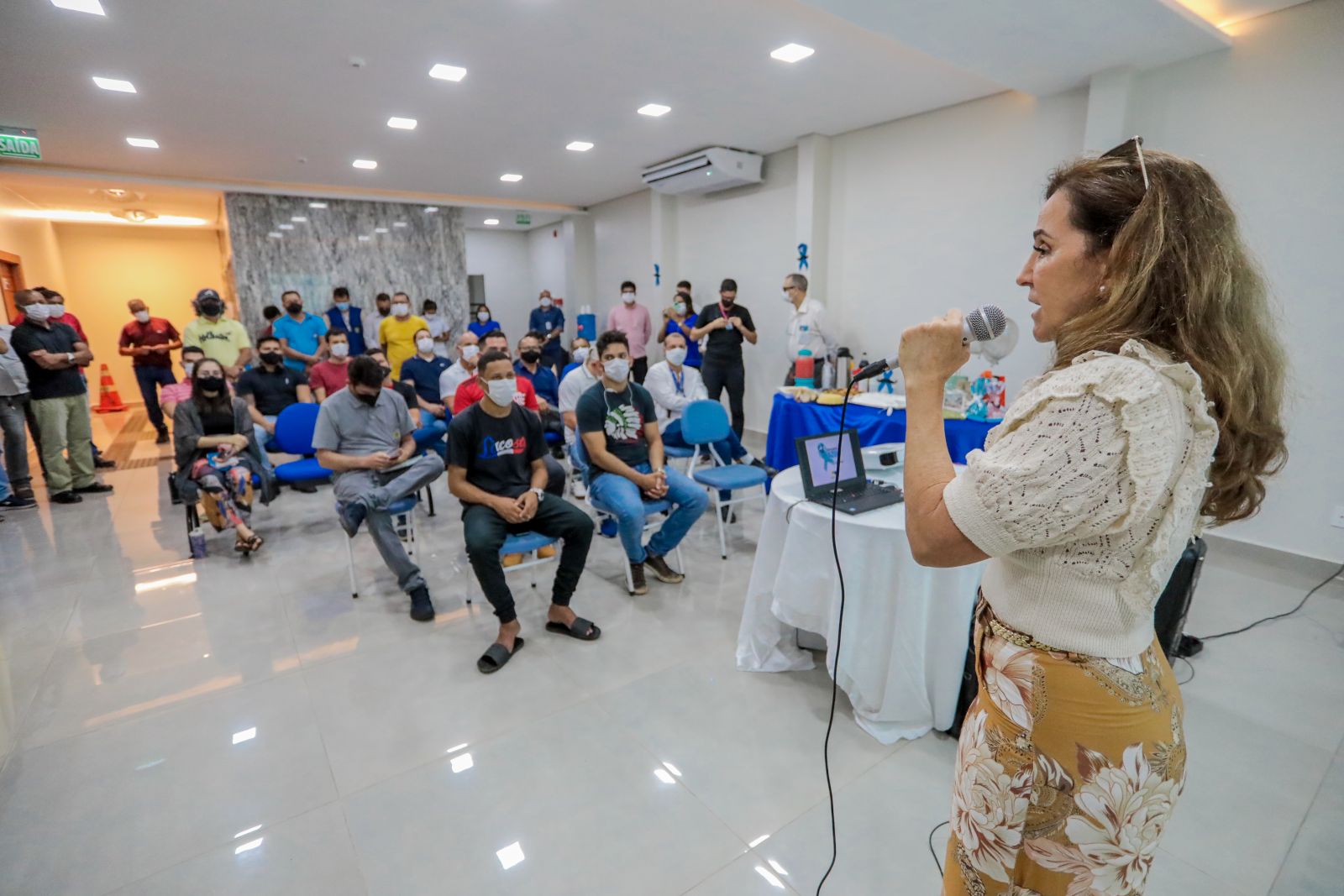 Secretária-adjunta da Semusa orientou sobre a prevenção do câncer de próstata 