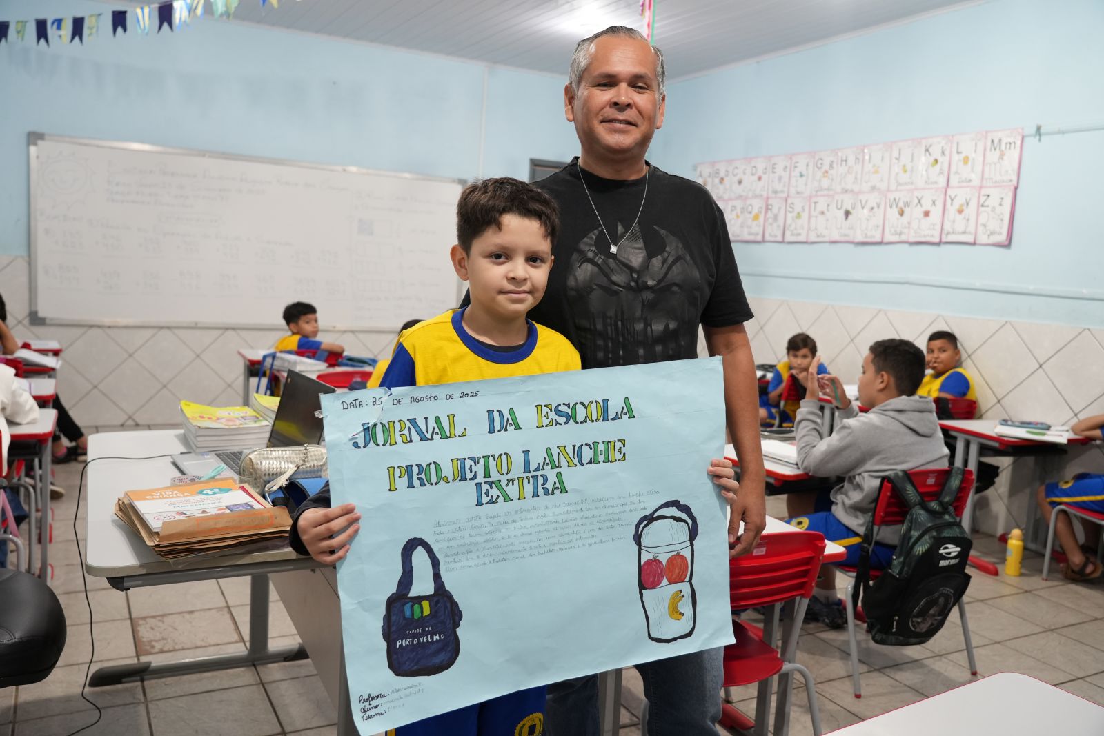 Uilian da Silva ficou surpreso com a iniciativa do filho Murilo Gabriel