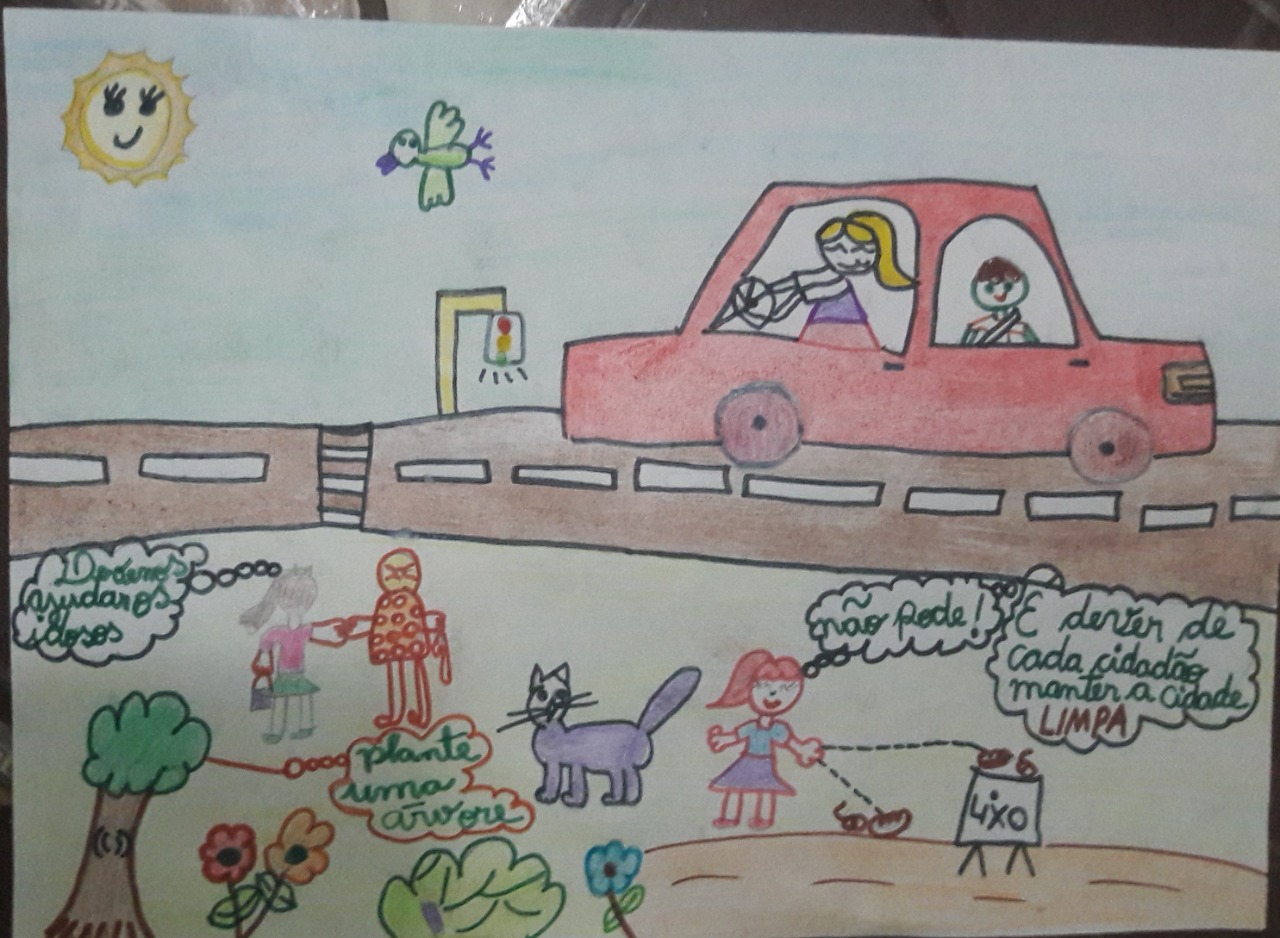 Primeiro lugar ficou o desenho feito por Ana Beatriz Silva
