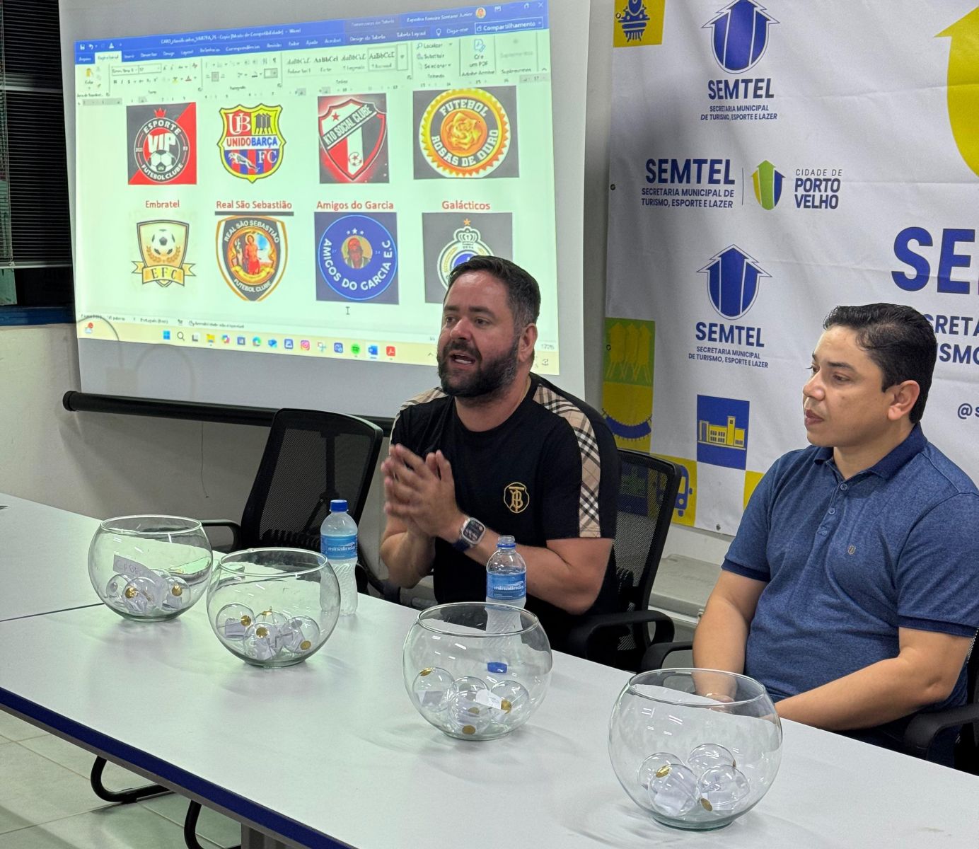 Cerimônia contou com a presença do secretário da Semtel, Paulo Moraes Júnior, e do secretário-executivo de Esportes, Cássio Moura