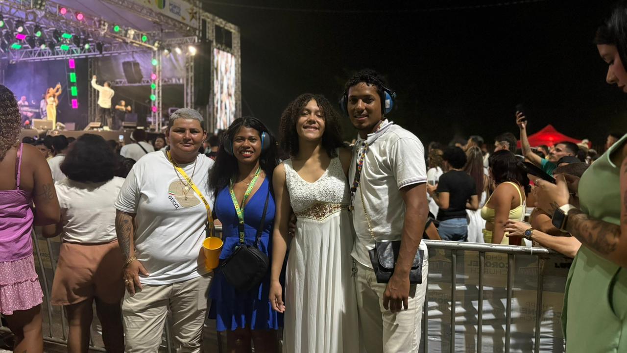 A camelô Silvane Ferreira Camelo saiu de Rio Branco, acompanhada da família para assistir ao show.