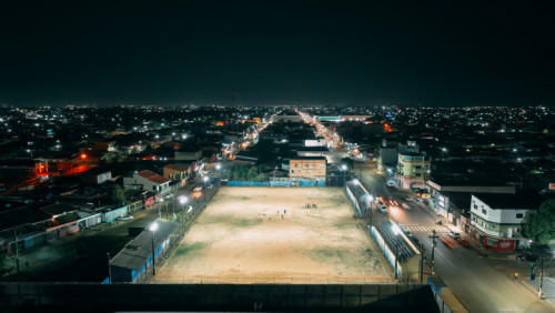 O Campo Florestão foi um dos que receberam a nova iluminação